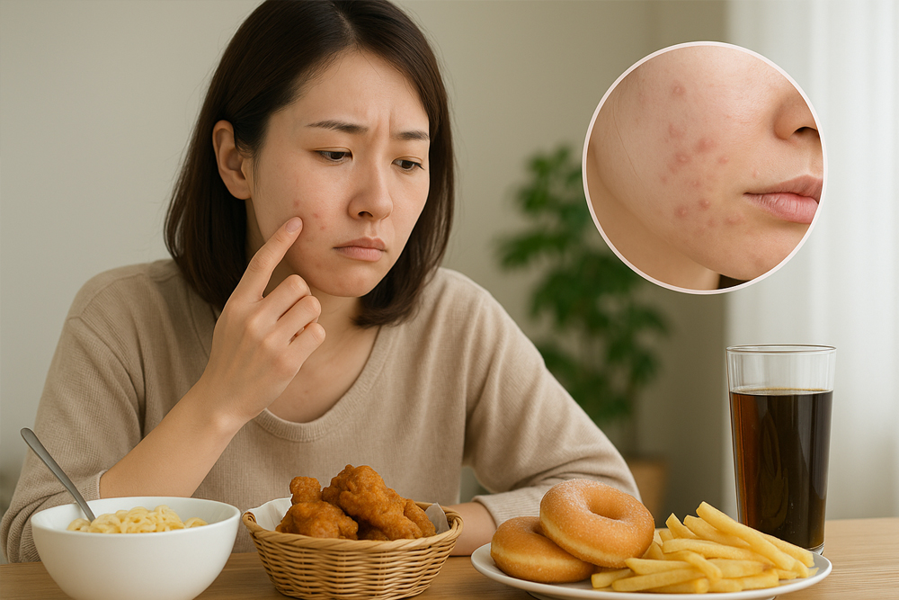 食習慣と内臓疲労がもたらす肌荒れのサイン