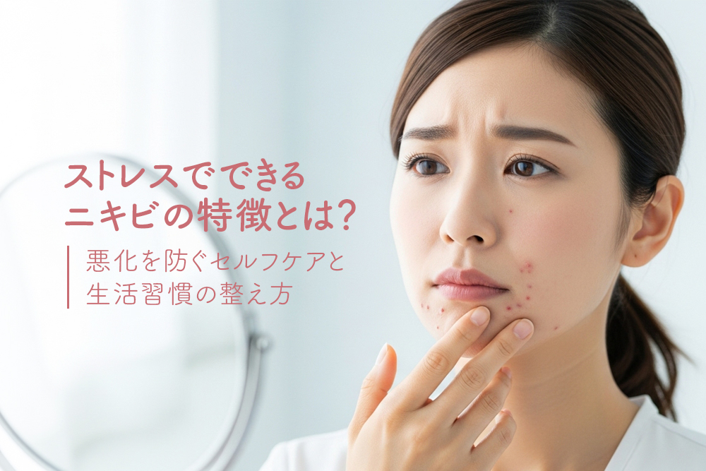 ストレスでできるニキビの特徴とは？悪化を防ぐセルフケアと生活習慣の整え方
